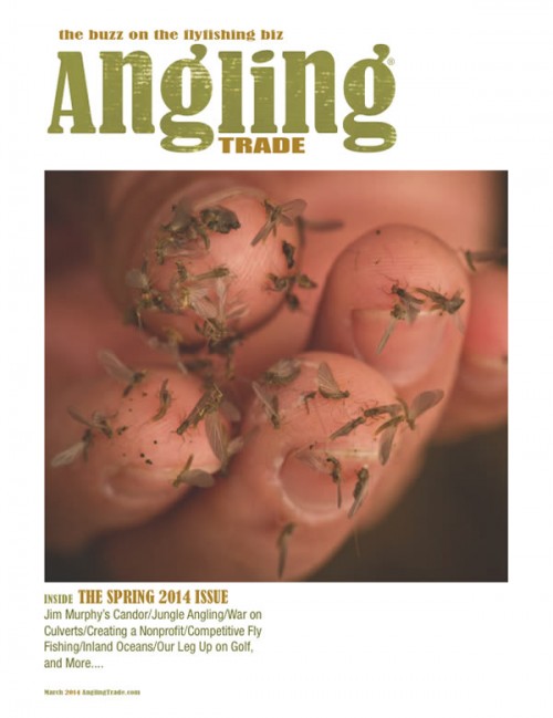 The cover of the spring 2014 issue of angling trade.