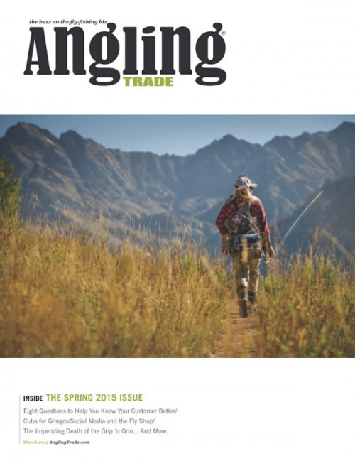 The cover of angling travel with a man on a trail.