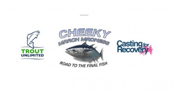 The logo for cheeky and the road to tuna recovery.