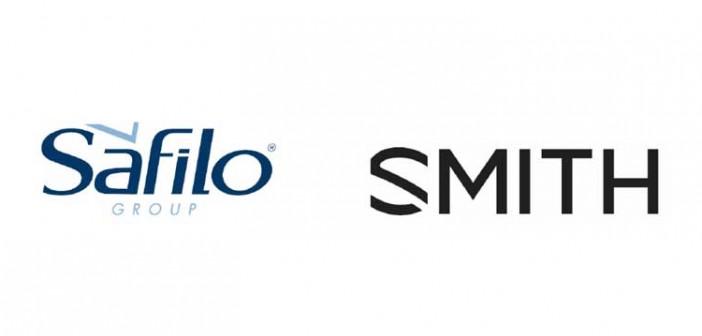 Two logos for saflo and smith.