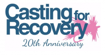 Casting for recovery 20th anniversary logo.