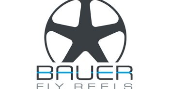 The logo for bauer fly reels.