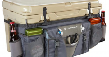 A cooler with beer bottles in it.