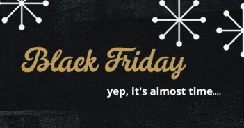 A black friday card with snowflakes and the words'yep, it's almost time'.