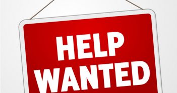 Help wanted sign vector | price 1 credit usd $1.