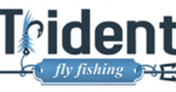 The logo for trident fly fishing.