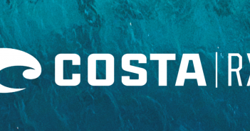 Costa rx logo on a blue background.