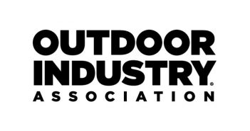 The outdoor industry association logo on a white background.