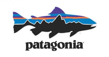 Patagonia logo on a white background.