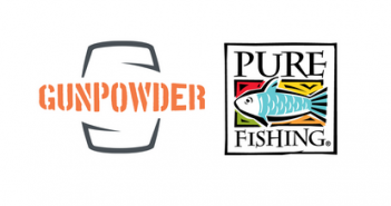 Pure gunpowder and gunpowder fishing logos.