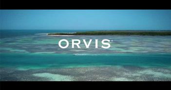 An aerial view of an island with the word orvis on it.