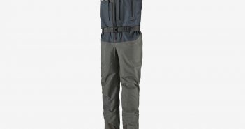 A pair of men's waders on a white background.