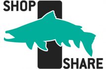 Shop share logo with a fish on it.