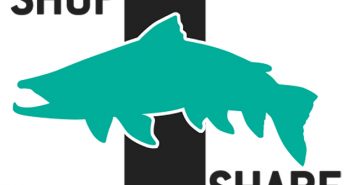 Shop share logo with a fish on it.