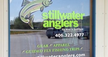 Stillwater anglers window graphics.