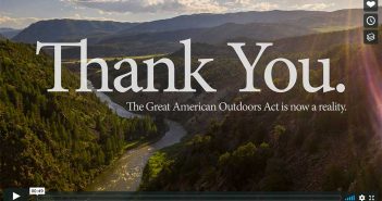 A video with the words thank you the great american outdoors.