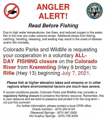 Colorado park and wildlife angler alert.