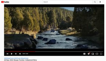 A screen shot of a youtube video showing a river.