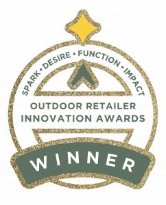 Outdoor retailer innovation awards winner.
