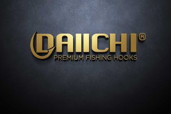 The logo for daichi premium fishing hooks.