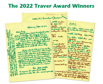 2021 traver award winners.