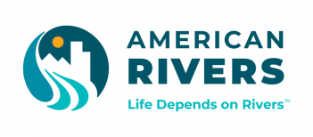 American rivers life depends on rivers logo.