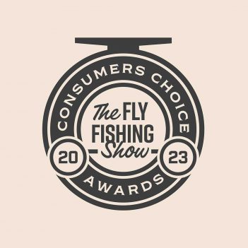 The fly fishing show logo with the words consumers choice.