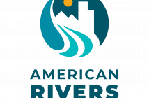 The american rivers logo on a white background.