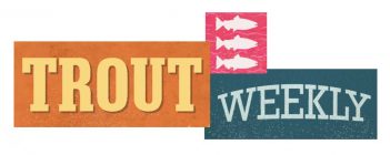 Trout weekly logo with two fish on it.