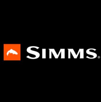 Simms logo on a black background.