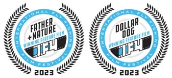 Two logos for the father and dog film festival.