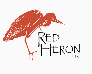 Red heron, llc logo.