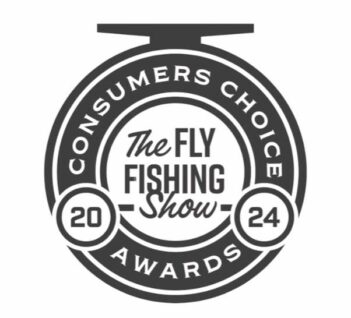 The fly fishing show consumer choice awards logo with the words consumers choice.