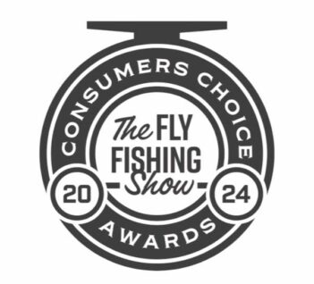 The fly fishing show consumer choice awards logo with the words consumers choice.