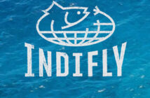 The logo for indifly on a blue background.