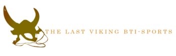 A stylized Viking helmet graphic appears to the left of the text "THE LAST VIKING BTI-SPORTS" on a white background.