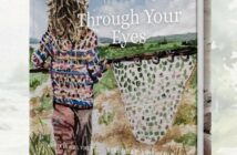 A book titled "The World Through Your Eyes" shows a child with a net standing outdoors, facing away, with fields and sky in the background.